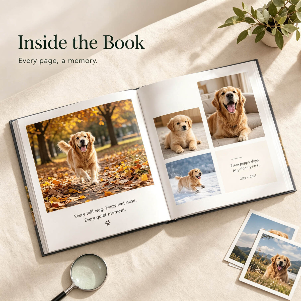 Custom Dog Photo Album– Personalized Puppy Album for Dog Lovers Printed
