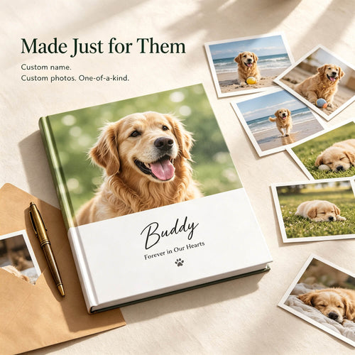 Custom Dog Photo Album– Personalized Puppy Album for Dog Lovers Printed