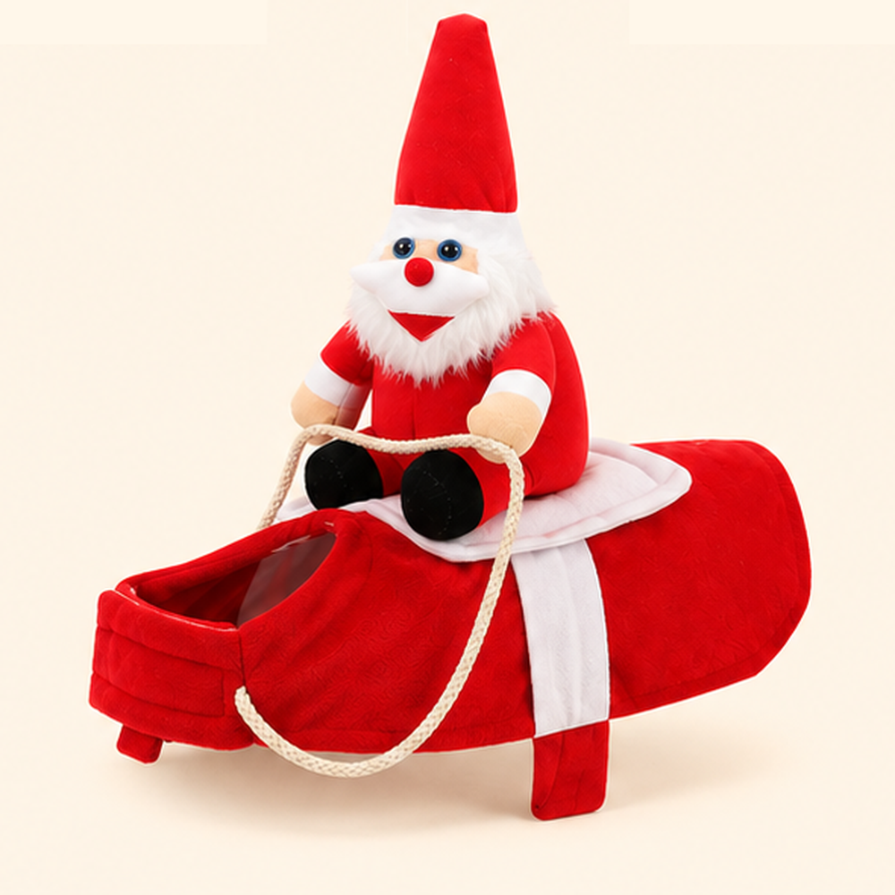 Funny Santa Riding Dog Costume – Christmas & Halloween Dog Outfit